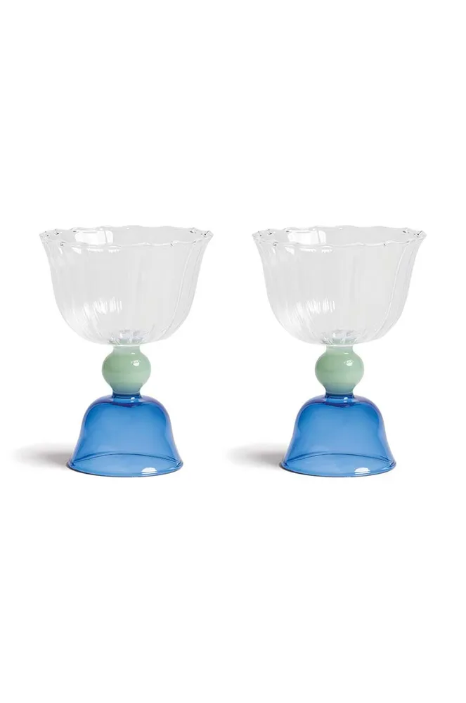 Набор бокалов &K Amsterdam, tulip blue, 2 шт, 200 мл, стекло, многоцветный