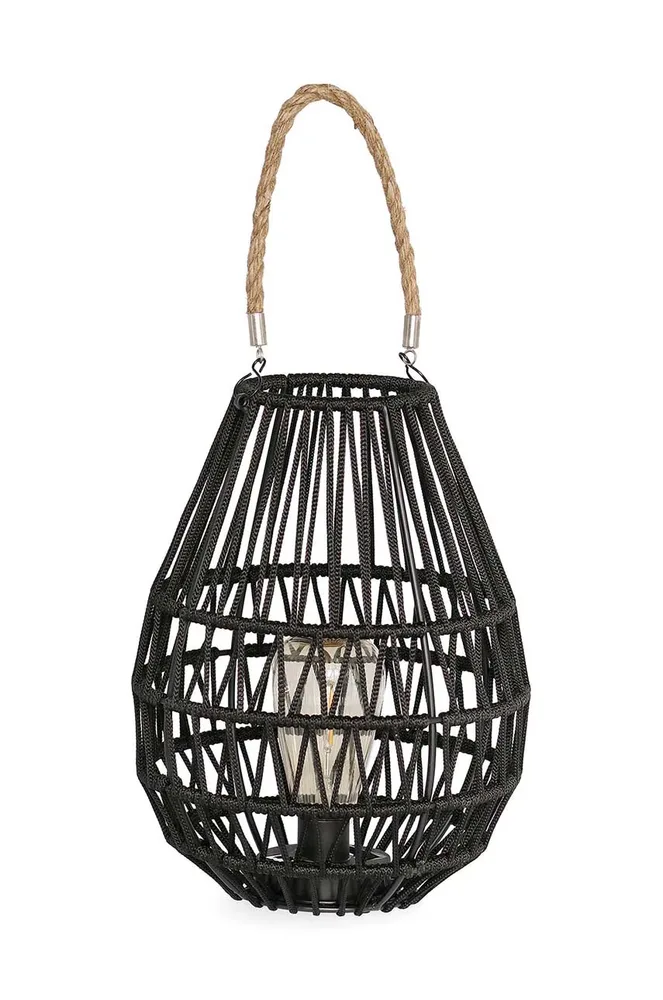 Фонарь для свечи Bizzotto solarna Nikhita, сталь, 29 см, чёрный
