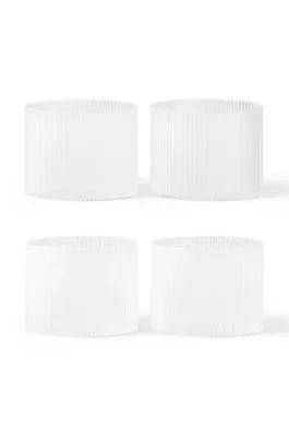 Набор стаканов Ferm Living, Ripple Low Glasses, 4 шт, 200 мл, стекло, белый