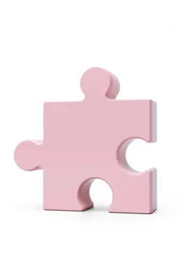 Ваза Fluid Market Pink Puzzle, керамика, 23 см, розовый