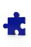 Ваза Fluid Market Blue Puzzle, керамика, 23 см — фото 1