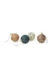 Ёлочное украшение Ferm Living Marble Baubles M, стекло, 9 см, кремовый — фото 1