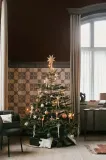 Ёлочное украшение Ferm Living Marble Baubles M, стекло, 9 см, кремовый — фото 4