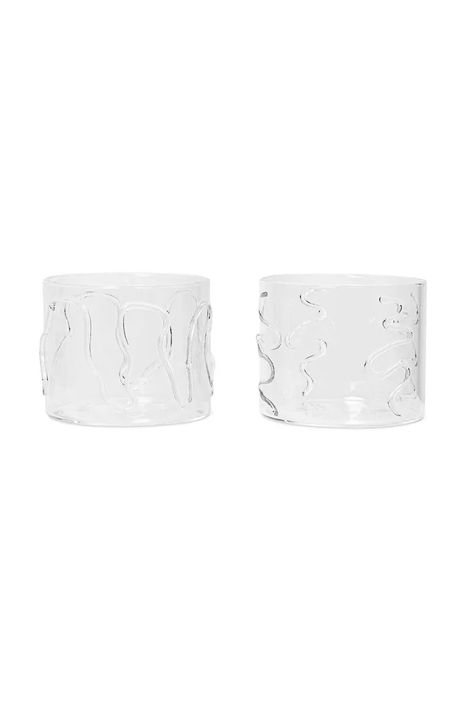 Набор стаканов Ferm Living, Doodle Glasses, 2 шт, 200 мл, стекло