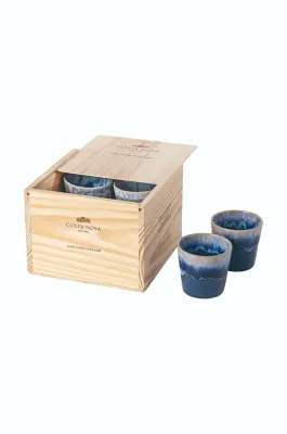 Набор кружек для эспрессо Costa Nova Grespresso Gift box, 8 шт, каменная керамика, по 210 мл, синий