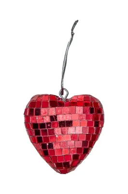 Новогоднее украшение Rice Small Heart Disco Ball, 3 см