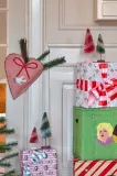 Новогоднее украшение Rice Large Heart Raffia Christmas, 30 см — фото 3