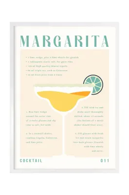 Постер home & lifestyle dekoracja cienna Margarita Recipy 50 70 см