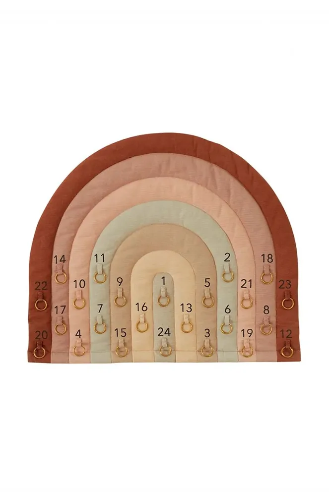 Новогоднее украшение OYOY kalendarz adwentowy dla dzieci Rainbow Christmas Calendar, 50 см