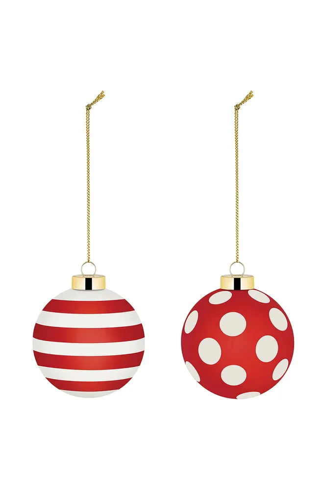 Alessi Delight Набор ёлочных игрушек, диаметр 6 см, 2 шт