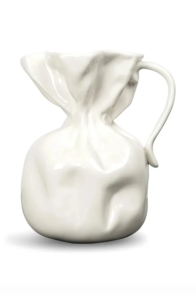 Ваза Byon Crumple White, фарфор, 26 см, белый