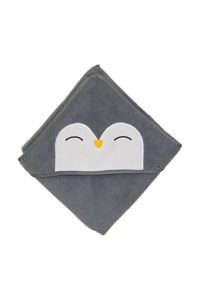 Полотенце банное Aroma Home kapturem dzieciecy Downtime Penguin Hooded Towel, микрофибра, 80 80 см, разноцветный