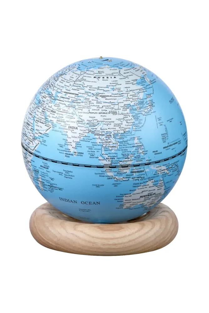 Настольная лампа Gingko Design dekoracja Atlas Globe Mini, металл, LED, выс. 14,5 см, белый