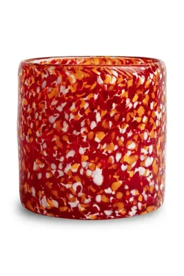 Подсвечник Byon Calore, стекло, 15 см, красный