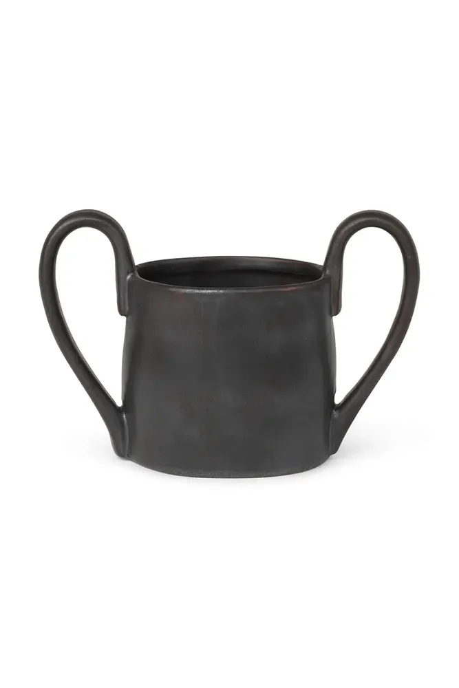 Кружка Ferm Living Flow Kids Mug, каменная керамика, 190 мл, чёрный