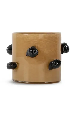 Подсвечник Byon Arlo, стекло, 10 см, бежевый