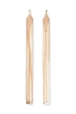 ferm LIVING Набор свечей Dryp, 2 шт., воск, разноцветный, 30 см