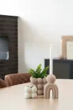 Подсвечник House Nordic, керамика, 17 см, бежевый — фото 4