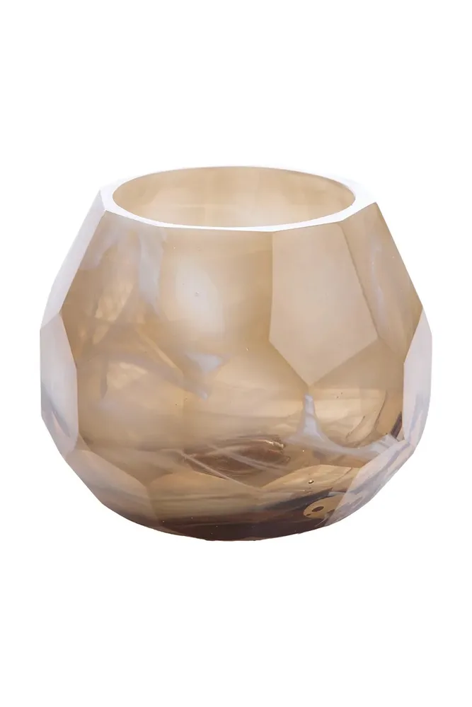 Подсвечник Light & Living, стекло, 10 см, бежевый