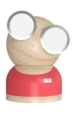 Настольная лампа Design Nest Mr Watt Goggle, дерево, LED, выс. 13,7 см, красный