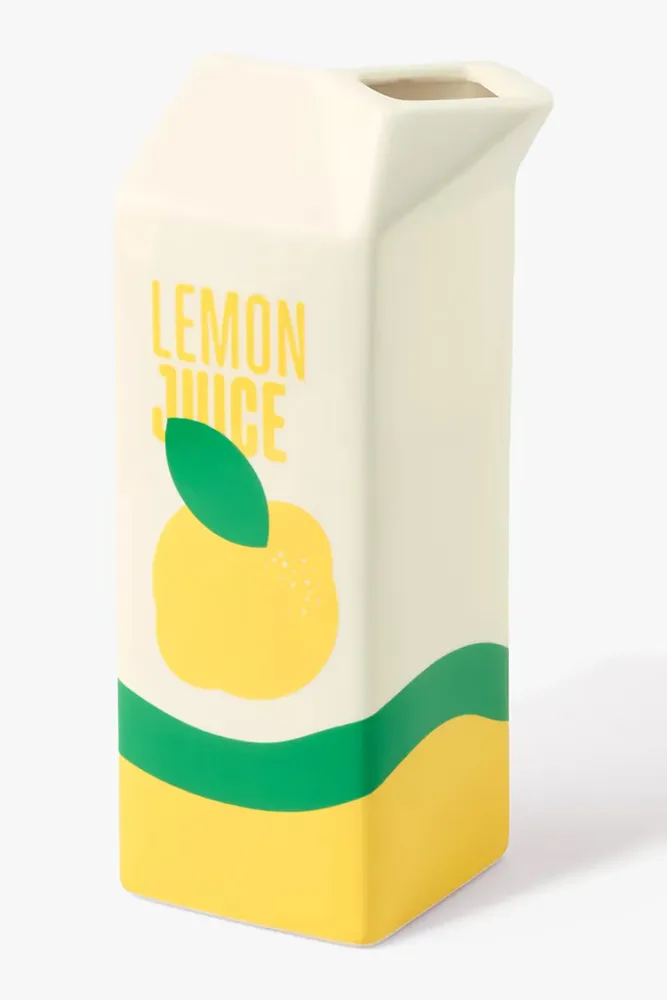 Ваза Fluid Market Lemon 0, керамика, 23 см, разноцветный