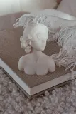 Декоративная свеча Temida dekoracyjna Lady, соевый воск, бежевый — фото 2