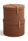 Набор коробок для хранения Bigso Box of Sweden 2-pack, ДВП, коричневый — фото 1