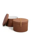 Набор коробок для хранения Bigso Box of Sweden 2-pack, ДВП, коричневый — фото 2
