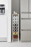 Кухонный держатель Yamazaki blatem Tower 8, дерево, 88,5 20 см, белый — фото 5