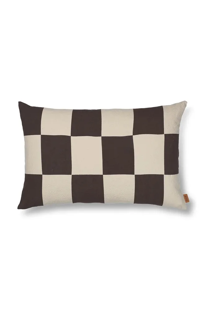 Декоративная наволочка Ferm Living Fold Patchwork Cushion, 60 40 см, коричневый