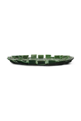 Поднос Ferm Living Plait, стекло, 30 3 см, зелёный