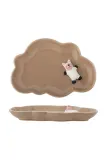 Тарелка десертная Bloomingville Dolly, каменная керамика, овальная, 2,5 20 см, разноцветная — фото 3