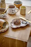 Тарелка десертная Bloomingville Dolly, каменная керамика, овальная, 2,5 20 см, разноцветная — фото 4