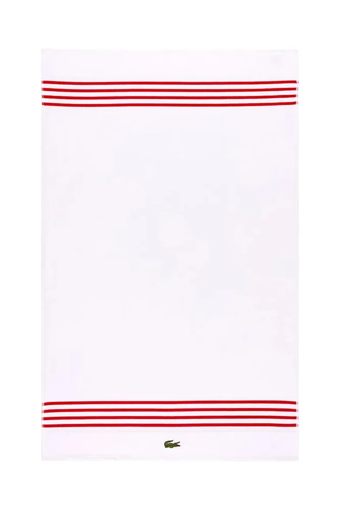 Полотенце банное Lacoste LCOURTLI Rouge, хлопок, 90 120 см, белый