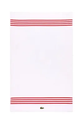 Полотенце банное Lacoste LCOURTLI Rouge, хлопок, 90 120 см, белый
