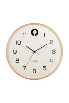Настенные часы Karlsson Natural Cuckoo kolor, 31,5 см, белый