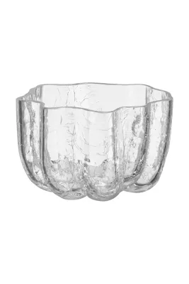 Подсвечник Kosta Boda Crackle, стекло, 10 см, прозрачный