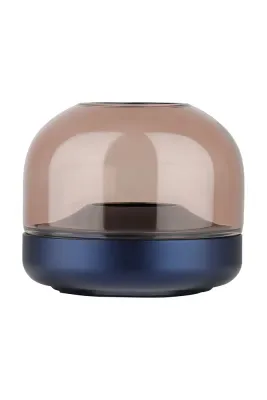 Фонарь для свечи Kooduu Glow 08, алюминий, 8 см, тёмно-синий