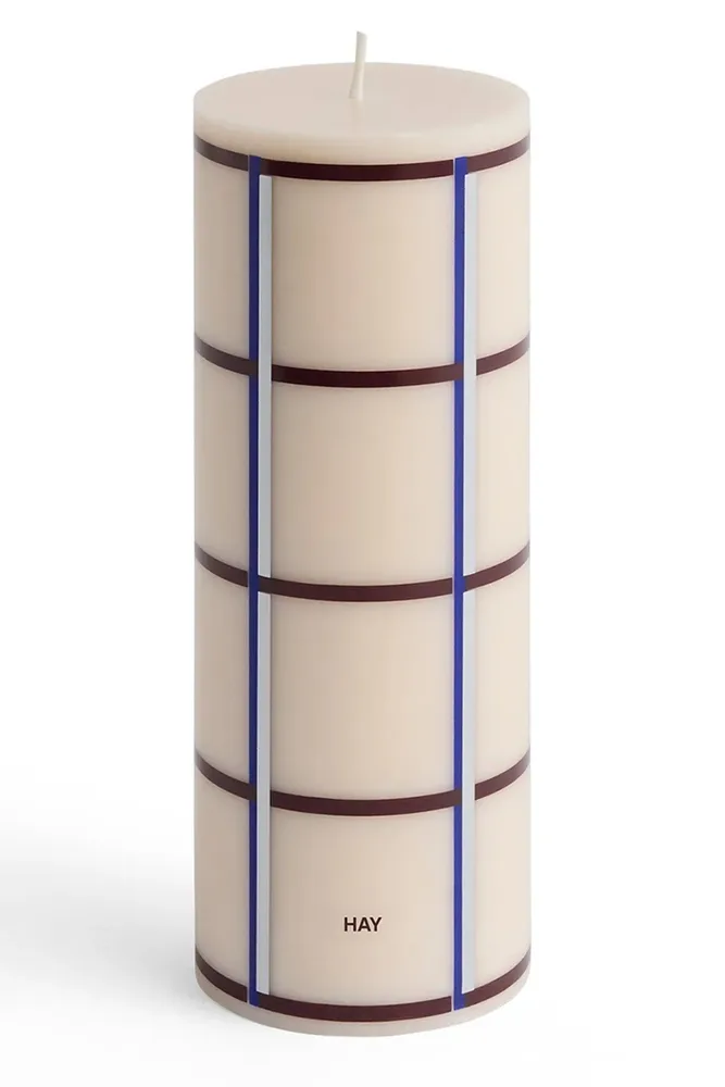 Декоративная свеча HAY dekoracyjna Column Candle 7 x, соевый воск, бежевый