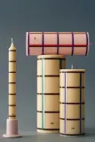 Декоративная свеча HAY dekoracyjna Column Candle 9 x, соевый воск, бежевый — фото 2