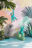 Фигурка декоративная Kay Bojesen Monkey Mini, дерево, 10 см, бирюзовый — фото 4