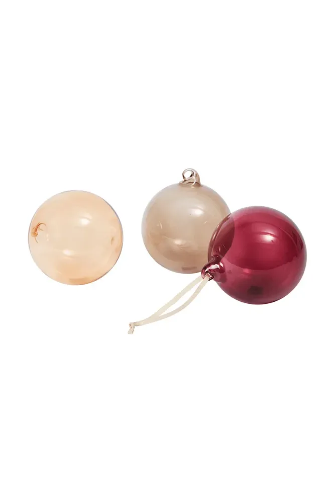 Ёлочное украшение Ferm Living L, стекло, 11 см, розовый
