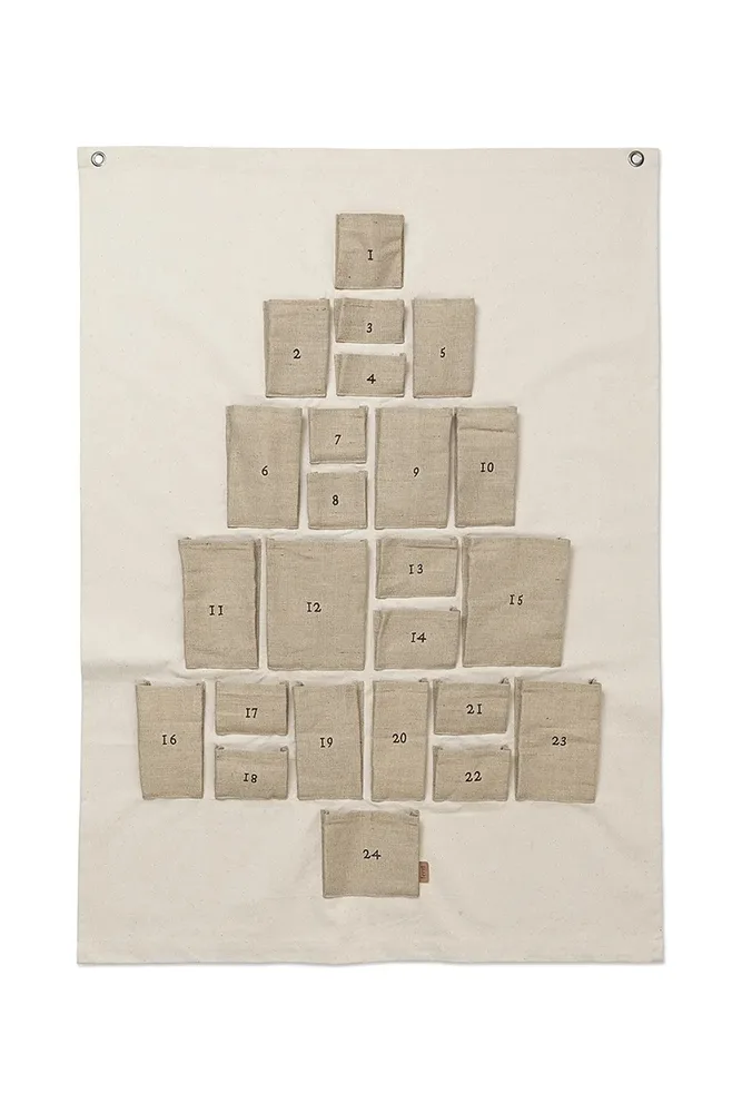 Новогоднее украшение Ferm Living kalendarz adwentowy, 2 см, бежевый