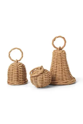 ferm LIVING Украшение ёлочное, бежевое, 3 шт