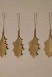ferm LIVING Ёлочное украшение, жёлтое, 13,5 x 5 x 0,5 см, 4 шт — фото 3