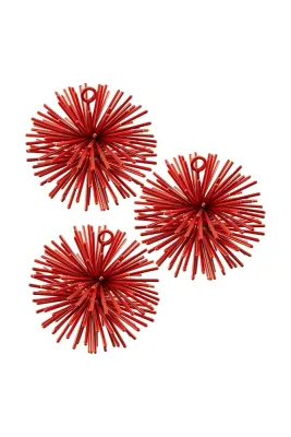 Новогоднее украшение Pols Potten zawieszek prickle ornaments, 7 см, красный