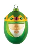 Alessi Ёлочная игрушка Melchiorre, выдувное стекло, зелёная, 12 x 8,5 см — фото 1