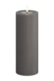 Фонарь для свечи Deluxe Homeart swieca led Gra Bloklys, пластик, 20 см, серый — фото 1