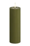 Фонарь для свечи Deluxe Homeart swieca led Oliven Gronne Bloklys, 15 см, зелёный — фото 1