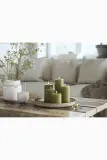 Фонарь для свечи Deluxe Homeart swieca led Oliven Gronne Bloklys, 15 см, зелёный — фото 2